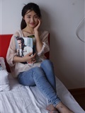 自由摄影 No.005 惬意的周末经典短灰丝陪你看看书(92)